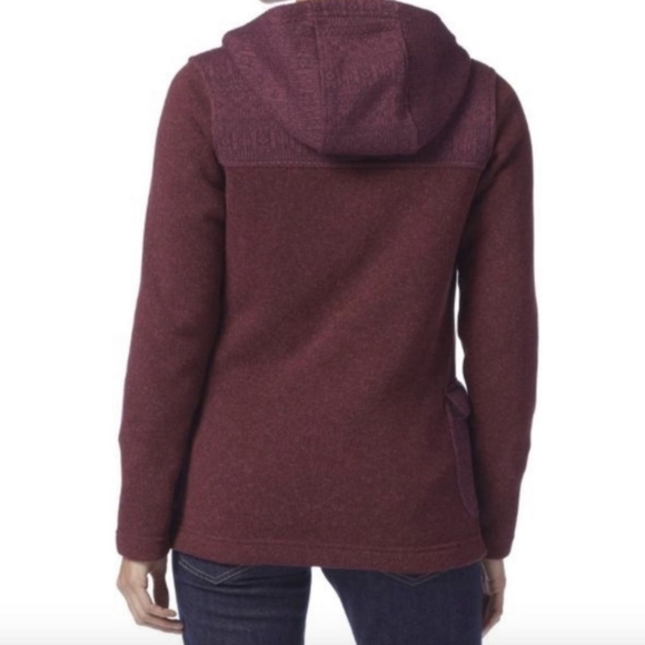 Patagonia Better Sweater Icelandic Coat Size XS Hooded Long Line in Oxblood Red - Picture 2 of 14